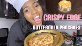 How to make Buttermilk Pancakes with the Crispy Edges Easy recipe Cooking With Tia [upl. by Alihs]