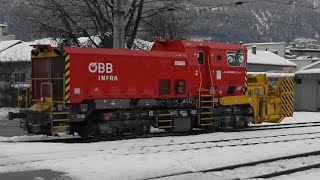 Wörgl Hbf Schneefräse Railjet WESTbahn Talent1 Nightjet Desiro RH4748 Tirol Design EC163 [upl. by Asilec]