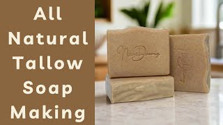 Mini Soap Batch Ep 9  Tallow Soap  Cold Process Soap Making  New Dawnz [upl. by Jaddan374]