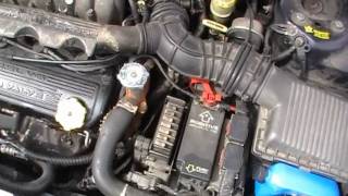 98 Chrysler Cirrus Radiator Hose Repair DIY [upl. by Idonna846]