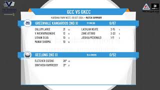 Geelong 2nd XI v Greenvale Kangaroos 2nd XI [upl. by Naik]