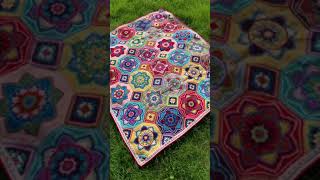 Handmade Persian tiles crochet blanket [upl. by Meyer156]