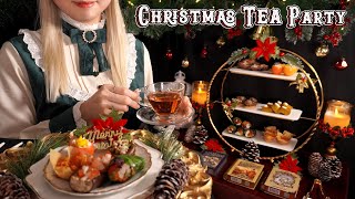 ASMR Christmas Tea Party🎄Dieting Tea Foods [upl. by Aleras]