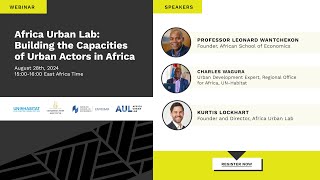 Webinar Building the Capacities of Urban Actors in Africa with the Africa Urban Lab [upl. by Nesnej]