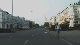 Driving in Connaught Place Area amp Inner Circle  Delhi India Early Morning [upl. by Dobbins741]