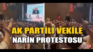 AK Partili Bahadır Yenişehirlioğluna Narin protestosu [upl. by Annawot]