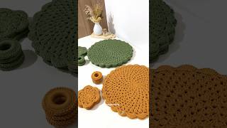 Sousplat de crochê modelo tradicional  o básico que funciona 🥹🤍 sousplat mesaposta crochet [upl. by Galven739]