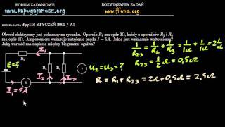 fpy116  Obwód elektryczny  STYCZEŃ 2002  A1  Zadanie z fizyki  filomaorg [upl. by Ayatahs492]