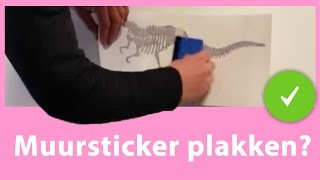 Muursticker Plakken  Muursticker Aanbrengen plakinstructies [upl. by Aihtnys714]