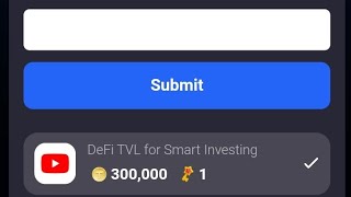 Defi TVL for Smart Investing CODE  Lucky Code tapcoinsbot [upl. by Ecnahoy]