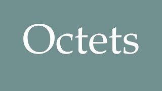 How to Pronounce Octets Bytes Correctly in French [upl. by Greenes]