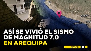 Videos ciudadanos del sismo de magnitud 70 en Caravelí Arequipa [upl. by Aicilegna]