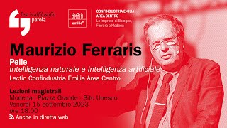 Maurizio Ferraris  Pelle  festivalfilosofia 2023 [upl. by Gehlbach321]