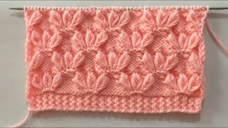 Beautiful Leaf Stitch Pattern For Sweaters [upl. by Anelec]