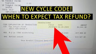 Cycle Code 20240605 On IRS Tax Transcript  Here’s What It Means If You Have It [upl. by Mireille395]