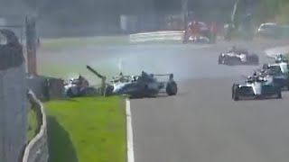 Euro F4 2024  Monza Race 1  multiple Start Crashes [upl. by Limak]