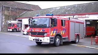 Fleurus Pompiers avec Autopompe  Elévateur  Officier [upl. by Dinsdale]