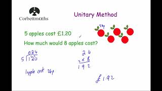 Unitary Method  Corbettmaths [upl. by Ain]