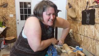 Felting Tutorial Grommet Set GO Installing Grommets in DIY Shoes Episode 29 [upl. by Enileve669]