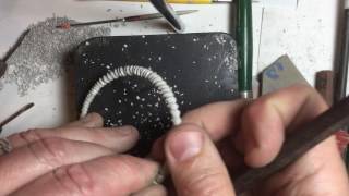 Terry Kovalcikin the process of carving a Precious Metal Clay bangle bracelet [upl. by Arivle]