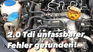 VW Audi Skoda Seat 20 TDI kein Hochdruck  diesen Fehler kennt fast niemand [upl. by Ymmit]