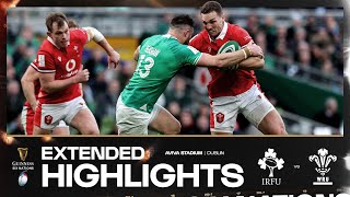 BONUS POINT WIN 👏  EXTENDED HIGHLIGHTS  IRELAND V WALES  2024 GUINNESS MENS SIX NATIONS RUGBY [upl. by Oj]