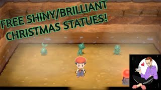 NEW CHRISTMAS STATUES FREE NEW BRILLIANT STATUES Mystery Gift  Pokemon BDSP [upl. by Airotal]