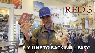 Tie a Fly Line to Backing on a Reel  Easy Loop to Loop Connection [upl. by Nonnahc]