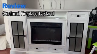 Fireplace Tv Stand Review  Oneinmil Fireplace TV Stand for TVs up to 65 Inch [upl. by Sokairyk]