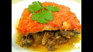 Eggplant Moussaka مسقعة ولذيذة [upl. by Akirdna]