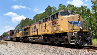 Union Pacific ES44ACH 2540 Leads NS 28J at Crawford FL [upl. by Bowden355]