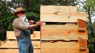 Round 5  Dovetail Log Cabin Build Ep 25 [upl. by Carman]