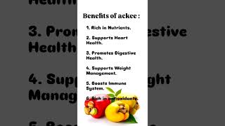 Benefits of ackeeackeeshorts vitamins shortfeedbenefits viralshortsfruithealthyworlenglish [upl. by Madelaine]