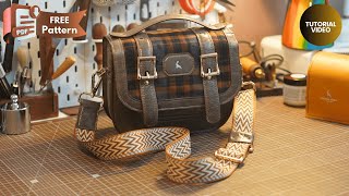 LeatherCraft Camper Bag 4K  FREE PDF PATTERN [upl. by Gibeon848]