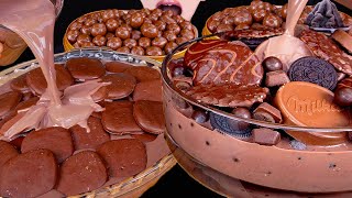 ASMR MALTESERS CHOCOLATE MILK KITKAT MAGNUM OREO ICE CREAM NUTELLA DESSERT MUKBANG먹방咀嚼音EATING SOUNDS [upl. by Idak]