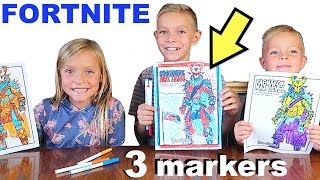 FORTNITE 3 Marker Challenge  Dyches Fam [upl. by Zevahc]