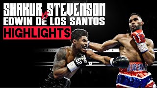 Shakur Stevenson vs Edwin De Los Santos  HIGHLIGHTS ShakurStevenson EdwinDeLosSantos [upl. by Asirak82]