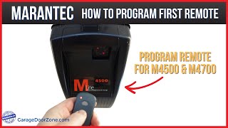 Marantec Opener Remote Program  How to program the 1st remote into models M4500 amp M4700 openers [upl. by Orimisac]