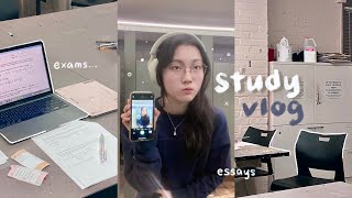 study vlog 📓 a productive weekend preparing for exams realistic uni life intense study sessions [upl. by Atirak]