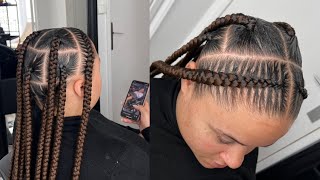 Tuto  comment je fais les freestyles knotlessbraids et CORNROWS [upl. by Danzig659]