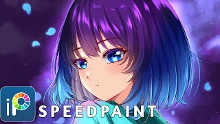 【Ibis Paint】Speedpaint Anime Girl  Ibis Paint X Tutorial [upl. by Ecinehs]