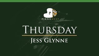 Jess Glynne  Thursday  LOWER Key Piano Karaoke  Sing Along [upl. by Grekin]