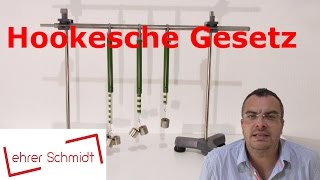 Hookesche Gesetz mit Versuch  Mechanik  Physik  Lehrerschmidt [upl. by Yhprum634]