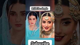 Iqra Aziz simple look vs bridal look viralvideo viralvideo viralvideo makeuptutor 2024 video [upl. by Erich]