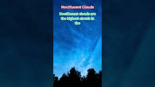 Clouds the interesting Facts Noctilucent Clouds Shorts [upl. by Zasuwa]