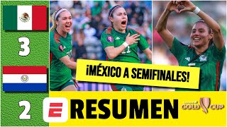 PARTIDAZO MÉXICO está en semifinales Venció a PARAGUAY 32  Su rival BRASIL  Copa Oro Femenina [upl. by Gabi]