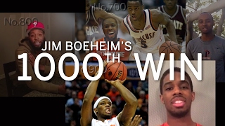 ExSyracuse basketball players congratulate Jim Boeheim on 1000th win [upl. by Suivatnom]