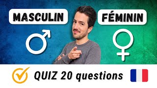 Comment savoir si un mot est 🚹MASCULIN ou 🚺FÉMININ en français  QUIZ  EXPLICATIONS [upl. by Anaejer]