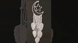 DIY Macrame moon dream catcher walldecorationideas macrametutorial dreamcatcher [upl. by Frederigo416]