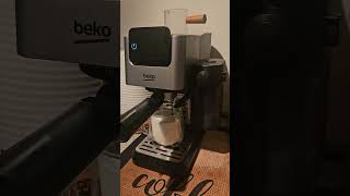 BEKO Semiautomatic Espresso Machine CEP5304X making Latte after changing settings [upl. by Lladnarc]